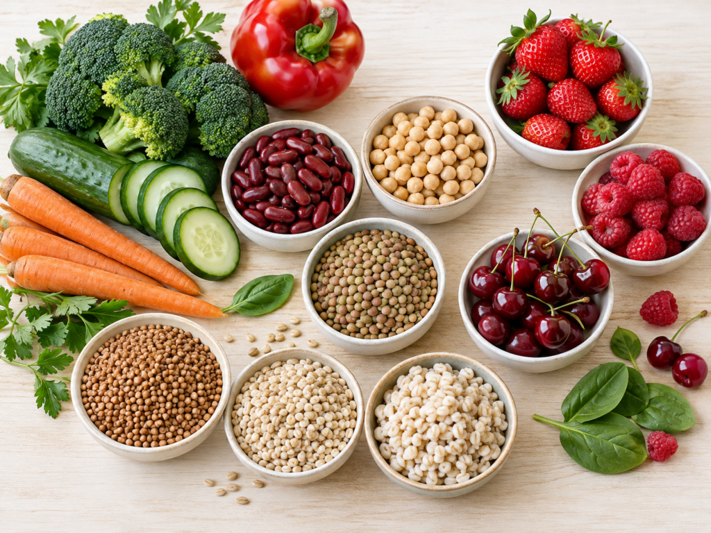 Продукты с низким гликемическим индексом для похудения: овощи, бобовые, ягоды и цельнозерновые